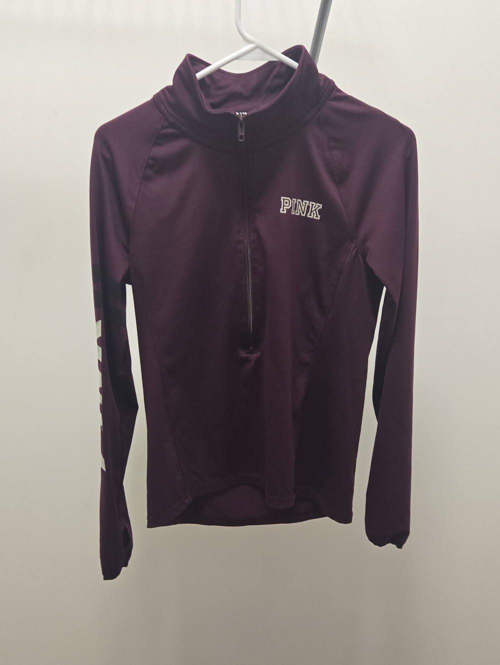 PINK Victoria's Secret Plum Half-Zip Long-Sleeve Light Jacket